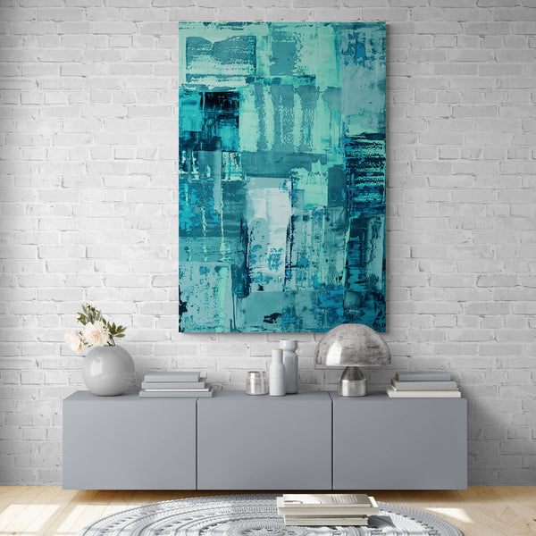 Abstract Wall Art - Aqua 2