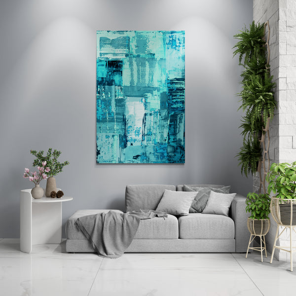 Abstract Wall Art - Aqua 2