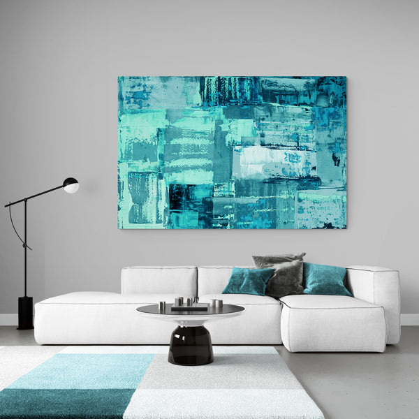 Abstract Wall Art - Aqua 2