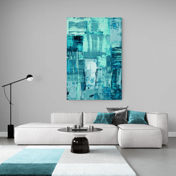 Abstract Wall Art - Aqua 2