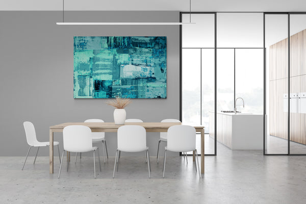 Abstract Wall Art - Aqua 2