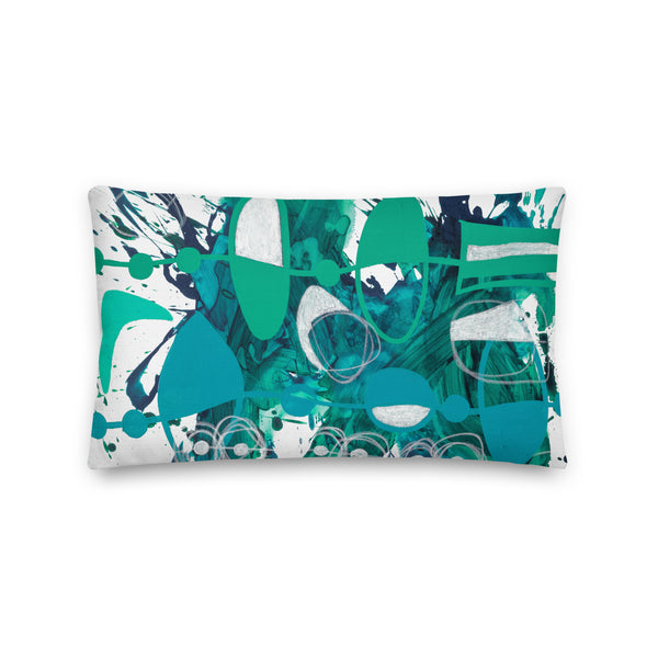 Premium Pillow "Aquamarine & Teal 3"