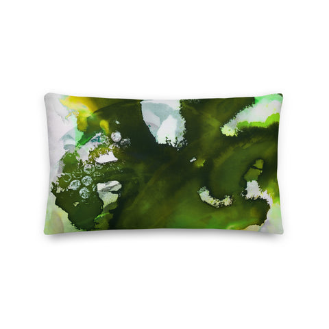 Premium Pillow "Tropical Greens & Gray"