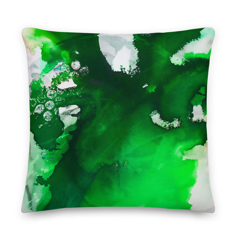 Premium Pillow "Emerald & Gray"