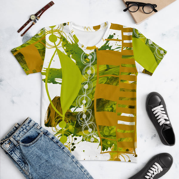 Women's T-shirt "Chartreuse & Yellow Ochre 1"