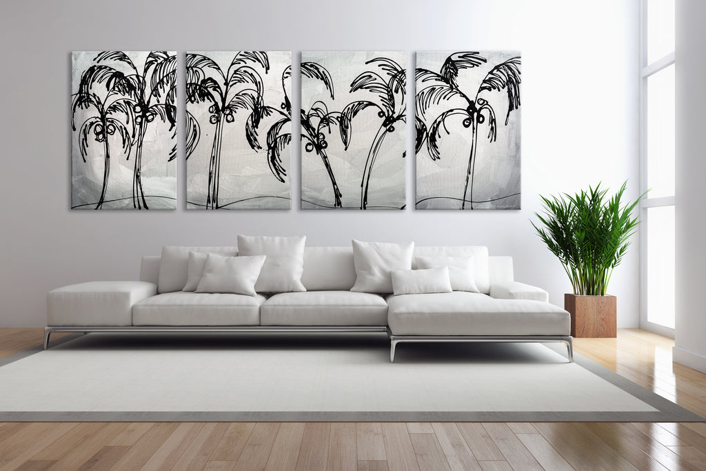 Silver Trippy Palm Tree