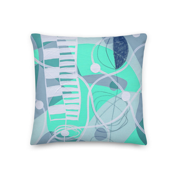 Premium Pillow - "Bright Aquamarine - 3"