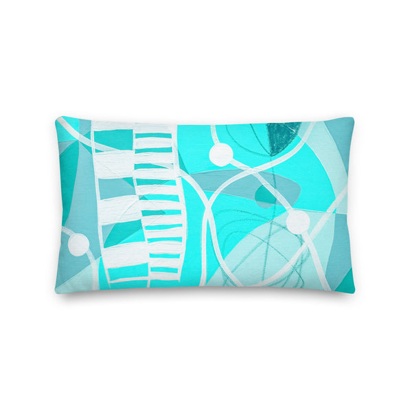 Premium Pillow - "Bright Aqua -3"