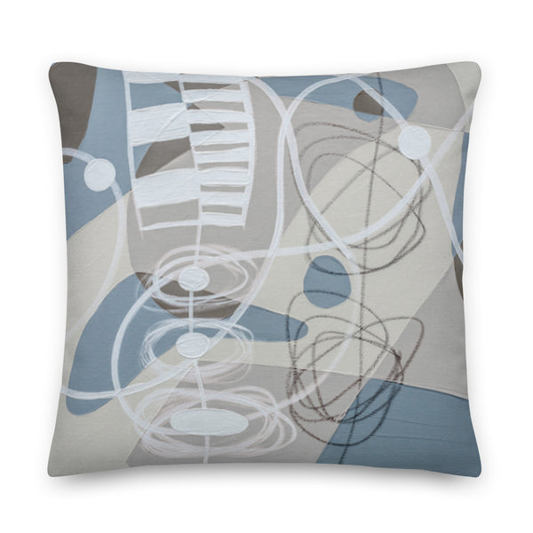 Premium Pillow -"Linen & Gray - 3"