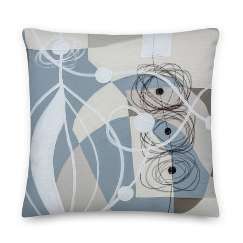 Premium Pillow -"Linen & Gray - 1"