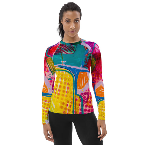 Women's Long Sleeve All-Over Print Shirt "A Vibrant Life 1"