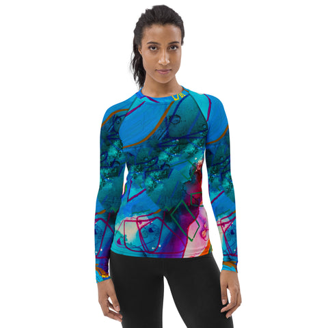 Women's Long Sleeve All-Over Print Shirt "A Vibrant Life 2"