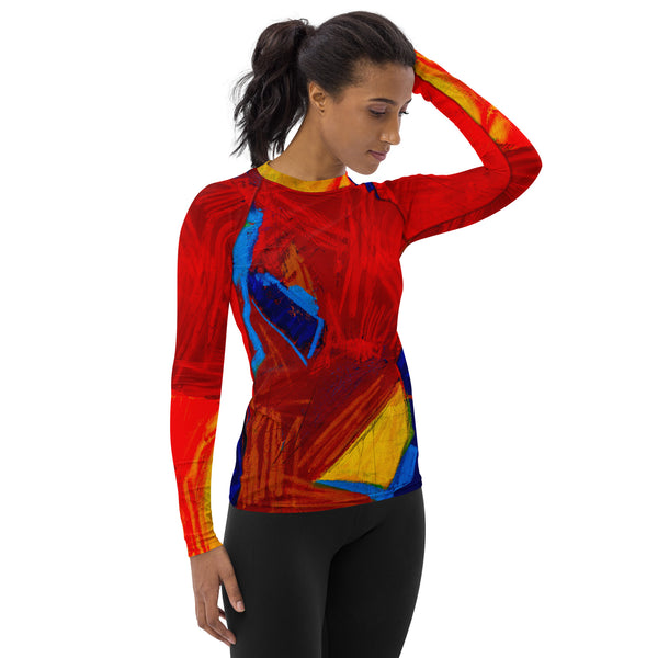 Women's Long Sleeve All-Over Print Shirt "Emotions - 2"